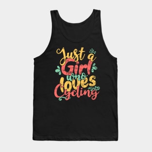 Just A Girl Who Loves Cycling - Cyclist Bicycle Gift design Tank Top
